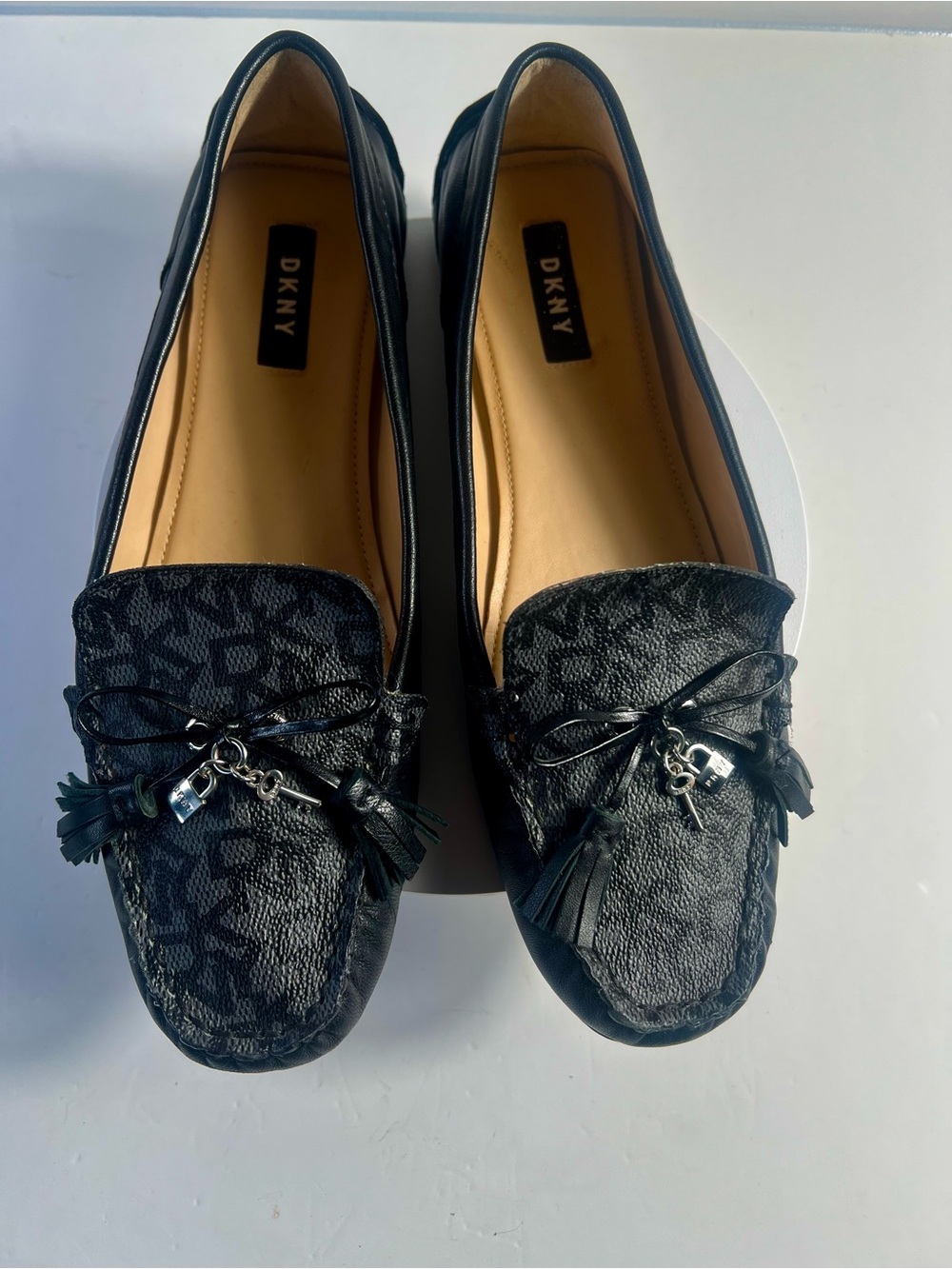 DKNY Textured Black Women's Loafers